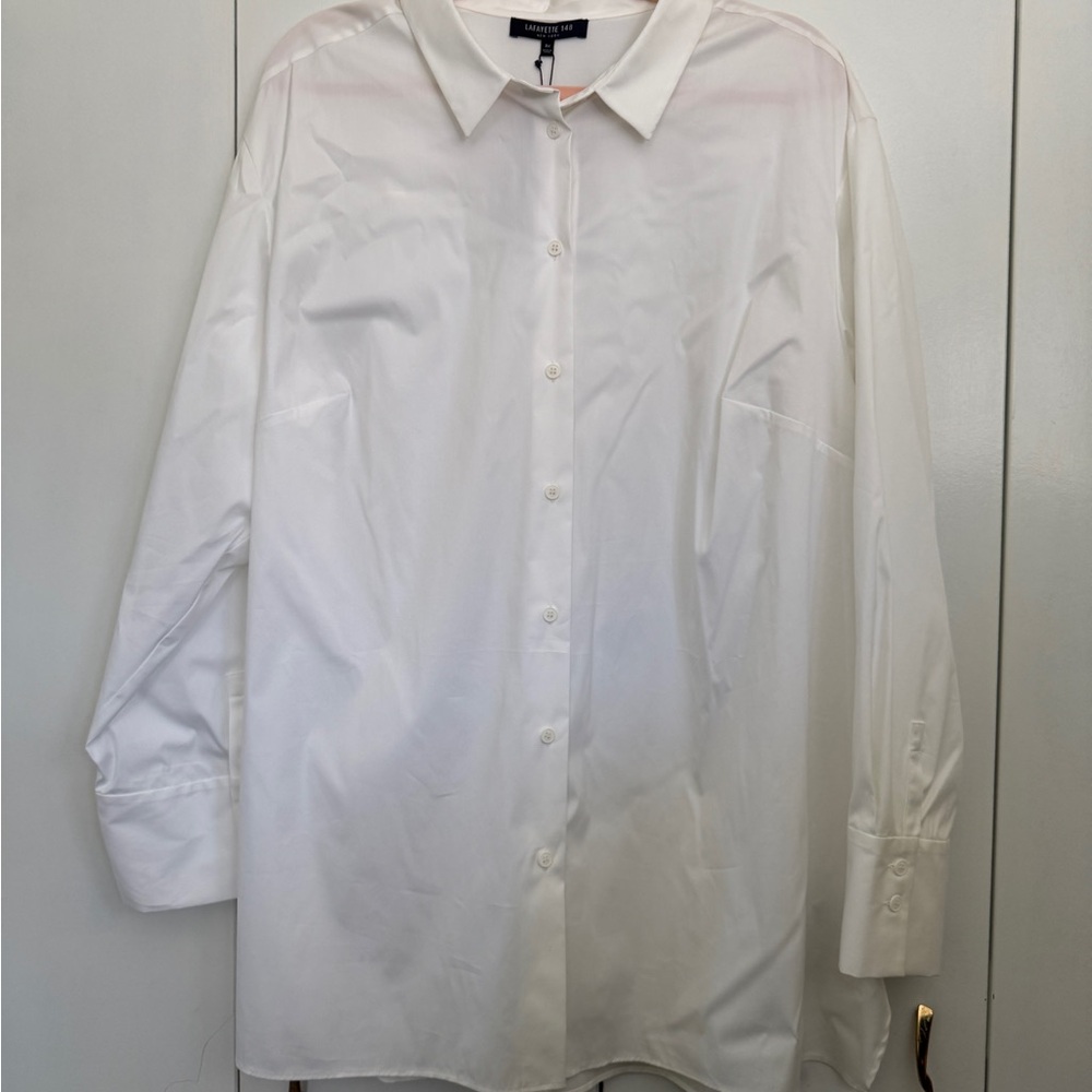 Lafayette 148 White Women’s Button-Down Shirt